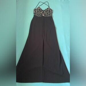 B. DARLIN jewel embellished formal prom evening fit to flare maxi size 11 / 12